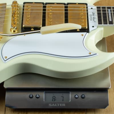 Gibson 1963 Les Paul SG Custom Reissue Maestro Vibrola Classic White 406983 image 6