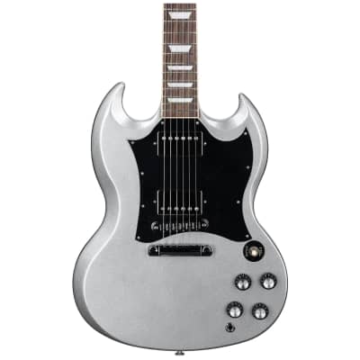 Gibson SG Standard Custom Color Electric Guitar, Silver Mist image 3