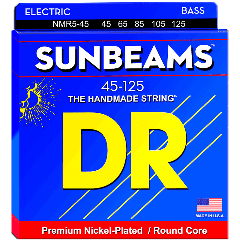 DR Strings Sunbeam NMR5-45 Medium 5-String Bass Nickel 45-125 image 1