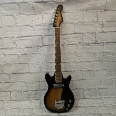 Teisco Vintage 1960s E-100 Double Cut Single Pickup Electric Guitar image 2