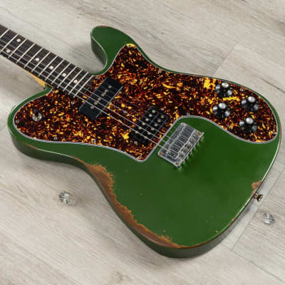 Friedman Vintage T Guitar, Rosewood Fretboard, Medium-Aged Cadillac Green image 1