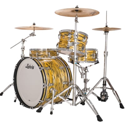 Ludwig Classic Maple Fab 3-pc Shell Pack w/ 22" Kick - Lemon Oyster image 1