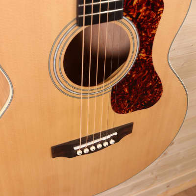Guild Jumbo Junior Solid Spruce Top / Layered Flame Maple Travel Acoustic-Electric Guitar image 3