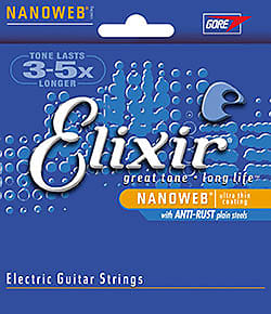 Elixir Strings 12002 Nanoweb Electric Guitar Strings - .009-.042 Super Light image 1