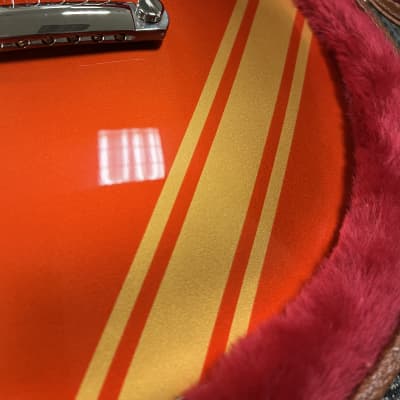 Gibson *MOD* Les Paul Standard '50s Left Handed 2021  Lefty Burnt Orange / Gold Racing Stripe image 15
