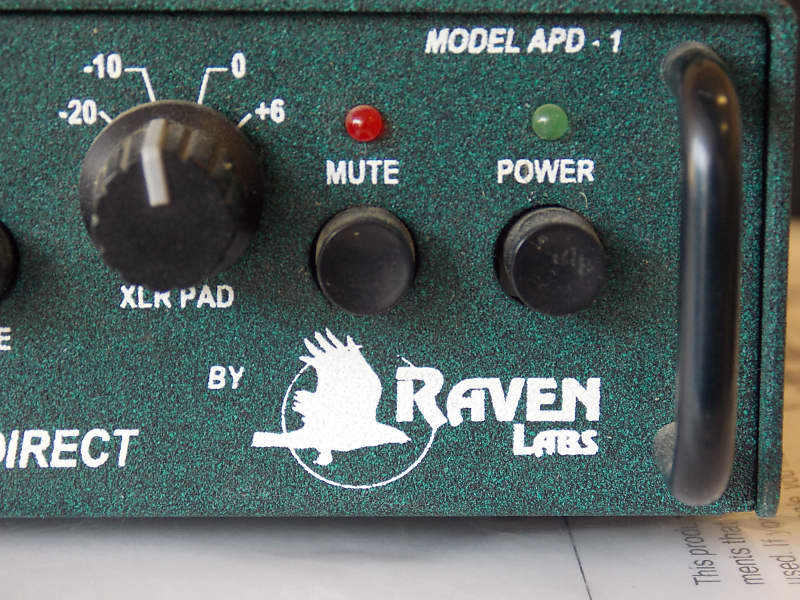 RAVEN LABS APD-1 PROFESSIONAL ACTIVE/PASSIVE DIRECT BOX!! CLEAN AS A  WHISTLE!!