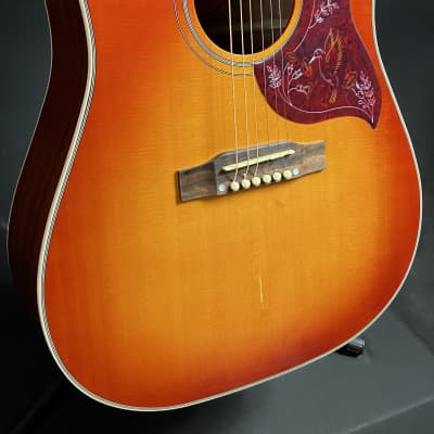 Epiphone 'Inspired by Gibson' Hummingbird Acoustic-Electric Guitar Aged Cherry Sunburst image 3