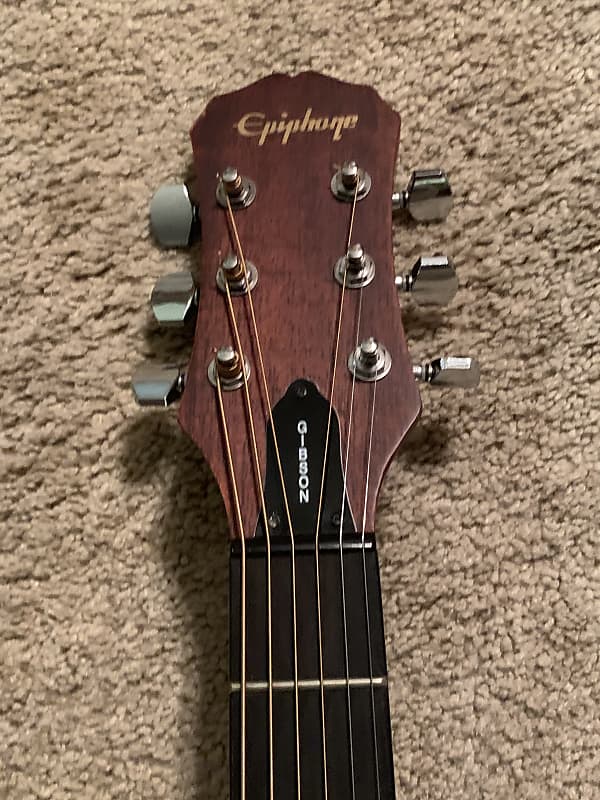 Epiphone PR 200 1995 Natural Satin Dreadnaught Acoustic | Reverb