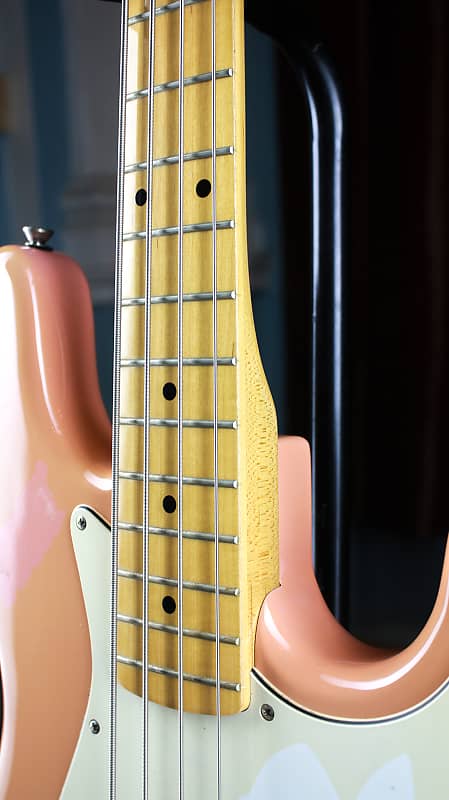 ESP Grass Roots Jazz Bass 2005 Shell Pink Mark Hoppus style | Reverb