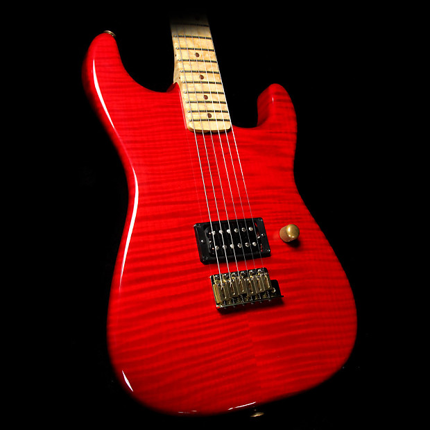 Used 2007 Charvel Custom San Dimas 1H Electric Guitar Transparent Candy Red image 1