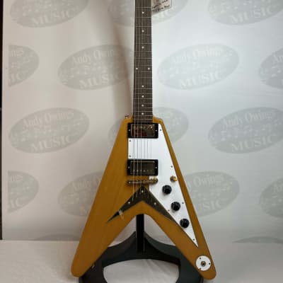 Epiphone '58 Korina Flying V 2023 - Aged Natural (White | Reverb