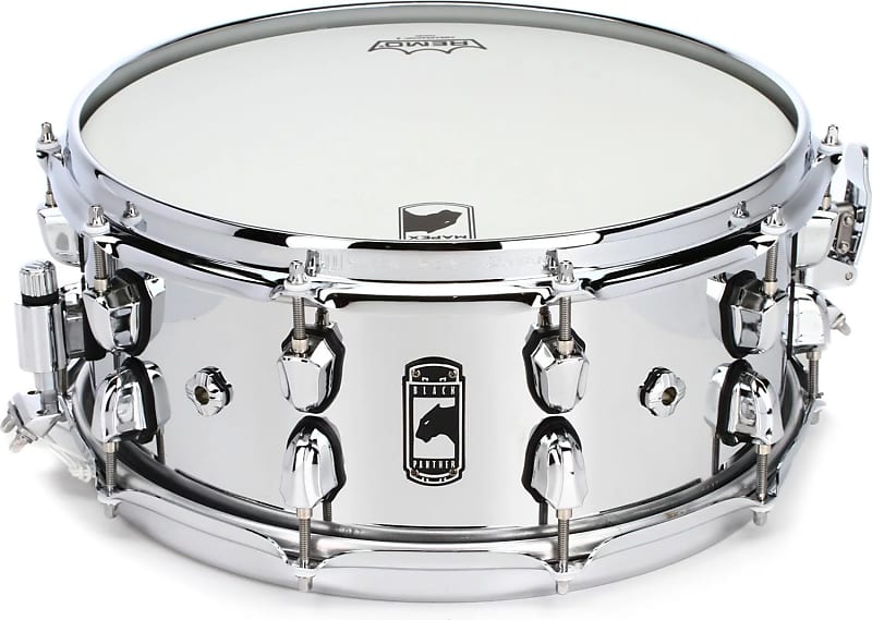 Mapex Black Panther Cyrus Steel Snare Drum, 14" x 6", Chrome image 1