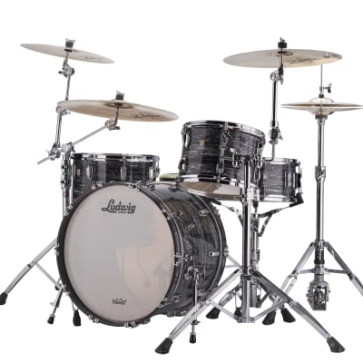 Ludwig Classic Maple Black Oyster Fab 14x22_9x13_16x16 Ringo Drum Set Shell Pack | Made in the USA | Authorized Dealer image 3
