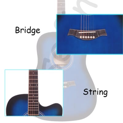 best acoustic guitar for beginners - blue / United States / 38 inches image 2