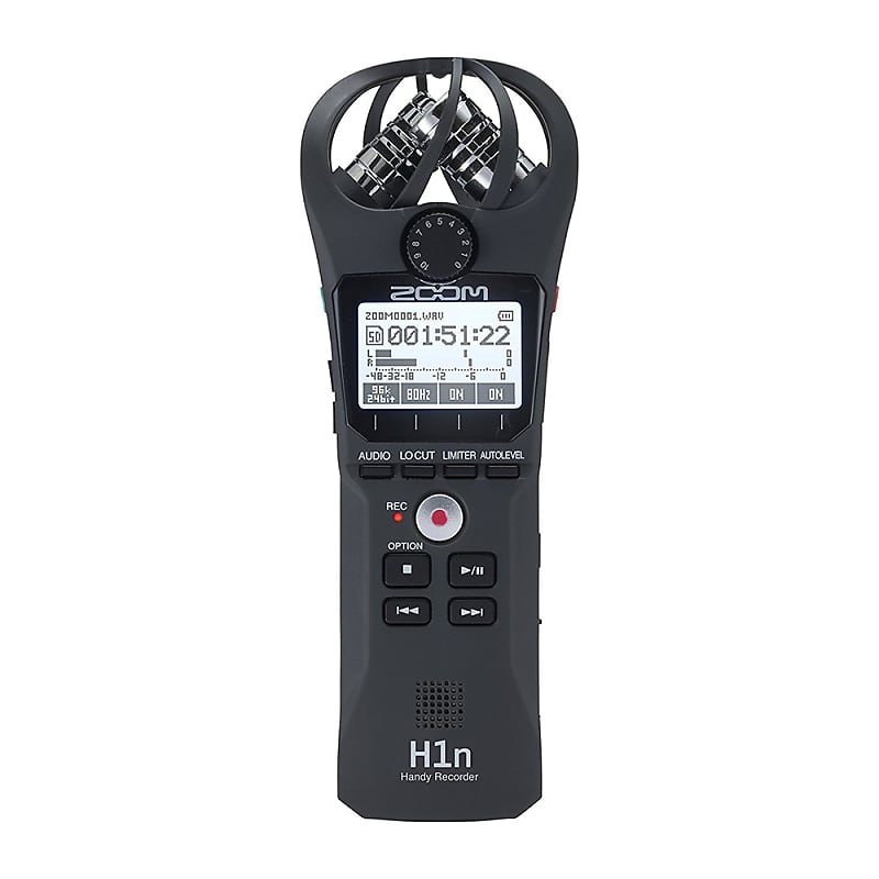 Zoom H1n Handy Portable Digital Stereo Condenser Mics Audio Recorder w/ Software image 1