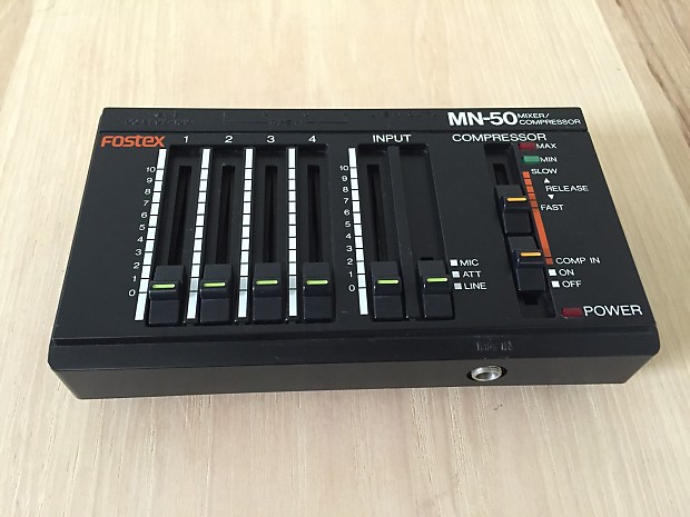 Fostex MN 50 5 Channel Mixer Compressor Drum Crusher Works Great