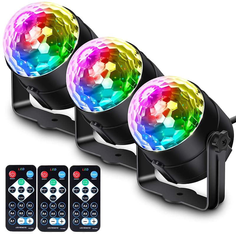 Disco Party Light Night Light 2 in 1 Flashes with Music Sound Activated  Multicolor Disco Ball Rechargeable Battery Operated Mini Disco Ball…