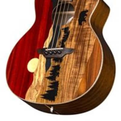 Luna Vista Bear Tropical Wood Acoustic Electric Bass with Case image 3