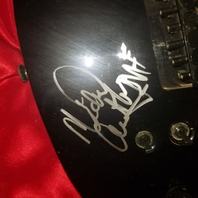 Eddie Van Halen X4 autographed Guitar Yamaha 'RGZ CUSTOM" 1987 gloss black Very Rare image 3