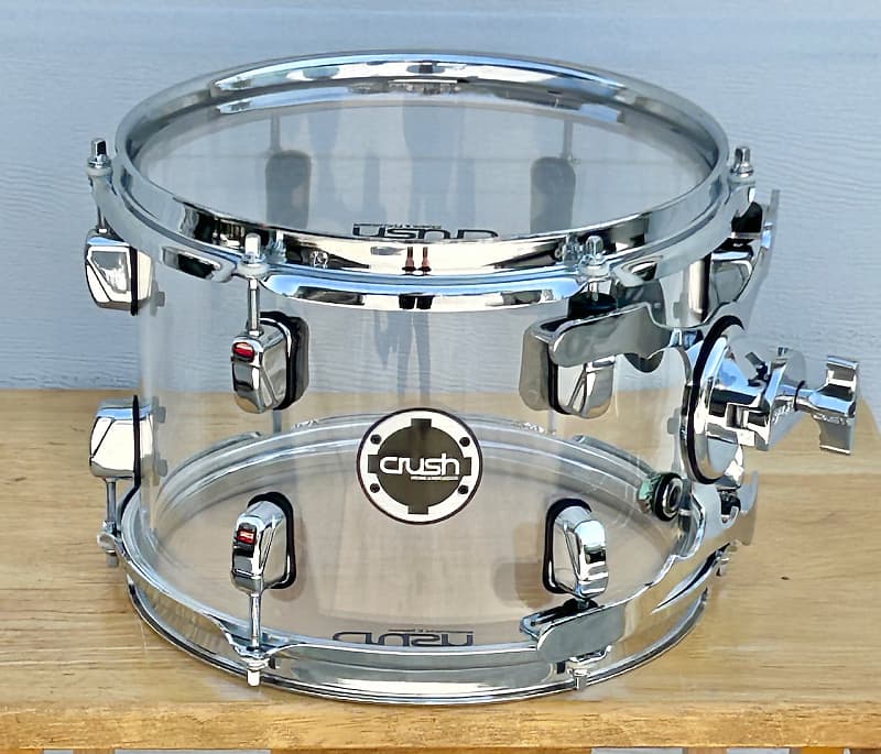 Crush 10" Acrylic Tom with Chrome Hardware Clear Reverb Australia