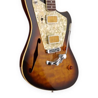 Rufini Guitars Montefalco Custom, 2022, Tobacco Burst w/ med-light aging, Quilted Maple top. NEW (Authorized Dealer) image 3