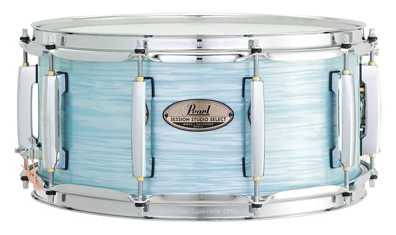 Pearl Session Studio Select Snare Drum 14x6.5 Ice Blue Oyster image 1