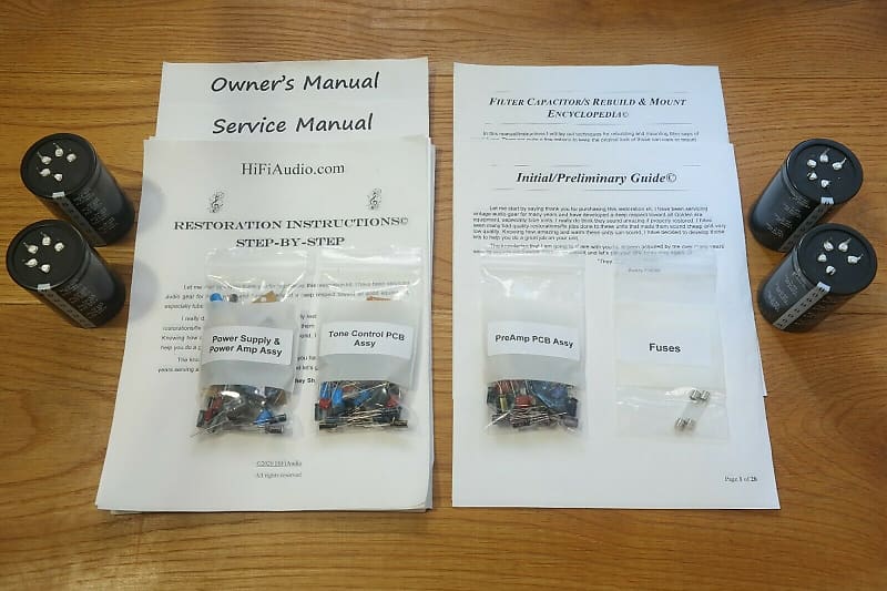 Kenwood KA-907 restoration kit filter capacitor repair rebuild fix  			