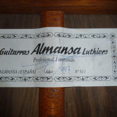 Almansa Professional Jacaranda 1997 - high end classical guitar + video! image 16