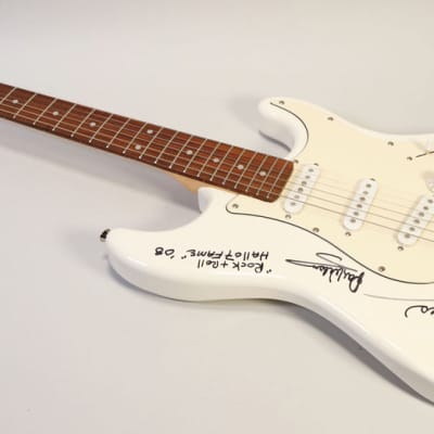 Wilson Brothers "The Ventures"  - Don Wilson OWNED Guitar, Fender Style - 2008 NAMM Show "The Ventures" Autographed - White image 10