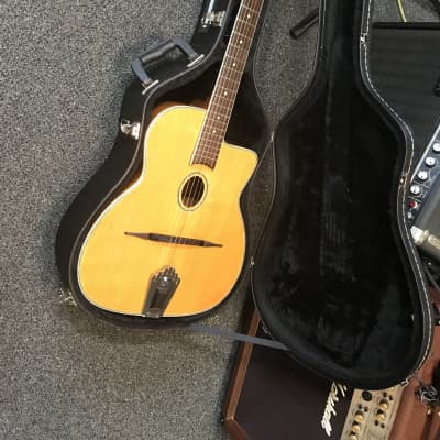 Woodland WM-300 vintage Gypsy Jazz Acoustic-electric Guitar Japan 1970s-1980s with hard case image 2