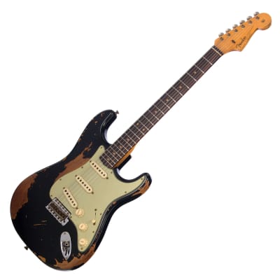 Fender Custom Shop 1960 Stratocaster Heavy Relic - Aged Black - Custom Boutique Electric Guitar - NEW! image 5