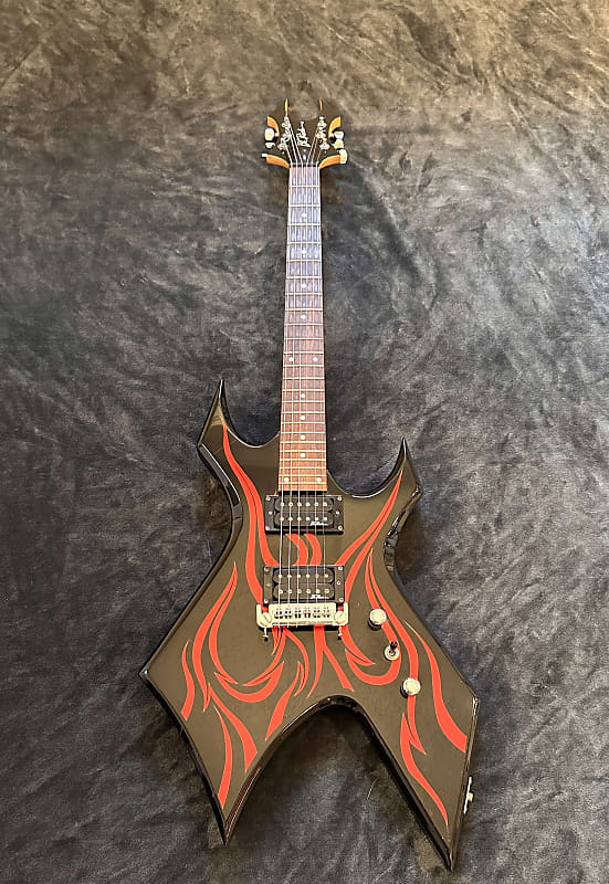 B.C. Rich KKW30 Kerry King Signature Warlock Ghost Flame Shadow Black |  Reverb