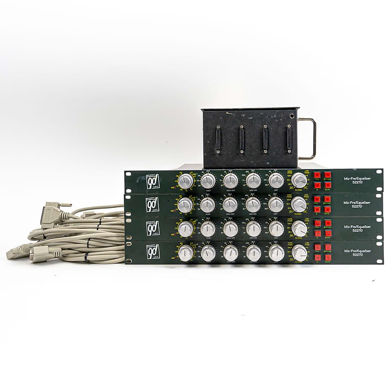 Four Daking 52270 Mic/Line EQ Preamps w/ Quad-Output Power Supply - Pristine Studio Clarity image 1