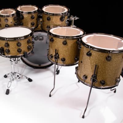 DW Collector's 7pc SSC Maple Kit - Gold Glass w/Black Nickel HW image 3