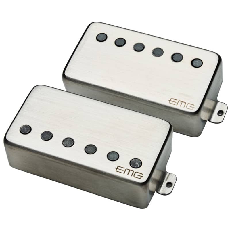 EMG 57/66 TW Dual Mode Humbucker Pickup Set, Brushed Chrome