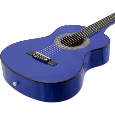 Tiger CLG4 Classical Guitar Starter Pack, 3/4 Size, Blue image 2