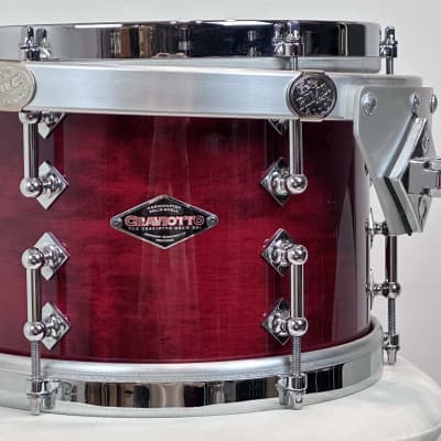 Craviotto 22/10/12/14/16/6.5x14" Solid Maple 2021 Drum Set - Red Stained Maple Gloss Lacquer image 13
