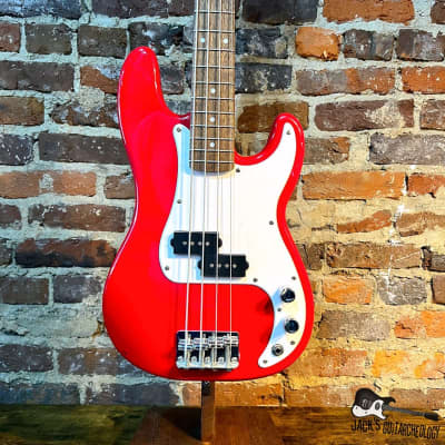 Squier Mini P-Bass Electric Bass (2020s - Red) image 1