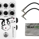 Malekko Goatkeeper 2 Stage Sequential Polyrhythmic Analog Tremolo Pedal w/ Cloth, 2 Cables