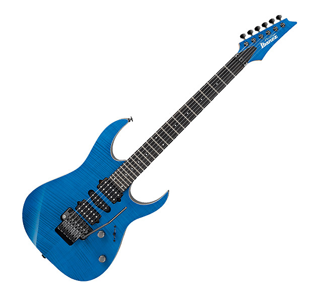 Ibanez RG3770FZ FR Floyd Rose Edge Zero Electric Guitar 24F Transparent Transparent Blue image 1