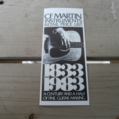 Vintage 1984 Martin Guitar Retail Price List! Original Case Candy, Paperwork! image 1