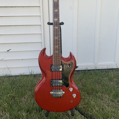 Cameo Deluxe by Kawai Teisco Japan Electric Bass 1960s - Red for sale