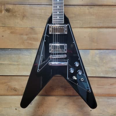 2023 Gibson USA 70's Flying V (Pre-Owned) - Black w/ Hard Case image 3