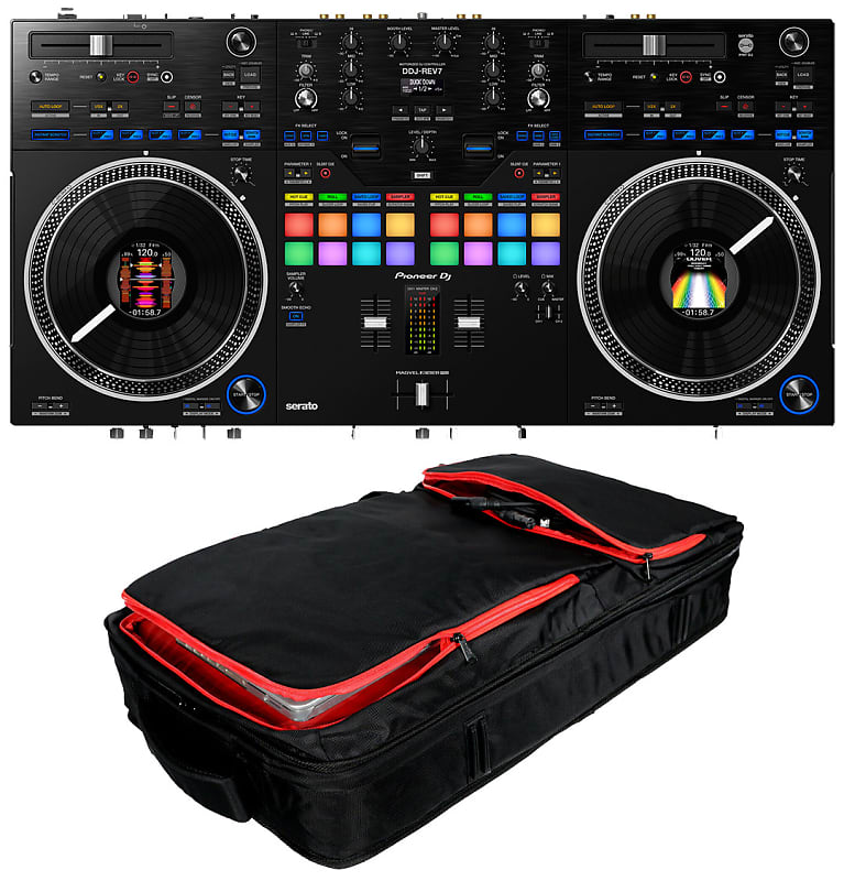 Pioneer DDJ-REV7 Scratch-style 2-channel DJ controller + ProX XB-DJBPL  Backpack