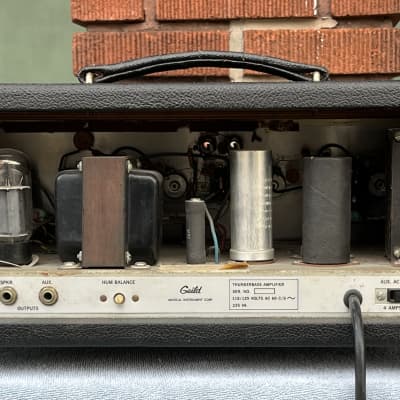 Vintage 1968 Thunderbass By Guild 45 Watt All Tube Amplifier Head~Black Tolex image 7