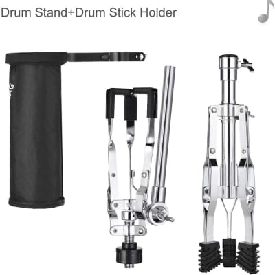 Snare Stand & Drum Sticks Holder, Lightweight(5lb),Double braced tripod construction,for 10 to 14 Inch Snare Drums image 1