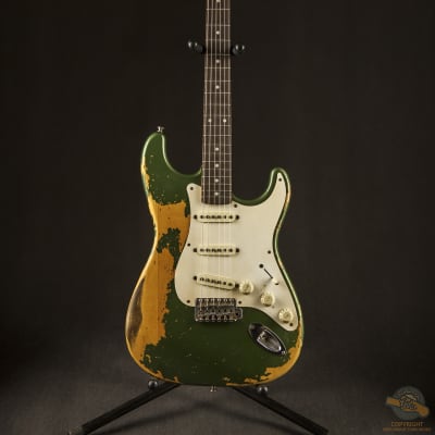 ギター OliveGreen RelicLaquerFinishStratocaster Fender Custom Shop Roasted '60 Stratocaster Super Heavy