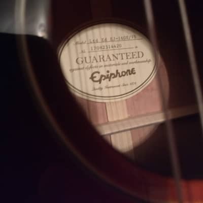 2017 Epiphone Limited Edition EJ-160E Acoustic-Electric Guitar Vintage Sunburst image 3