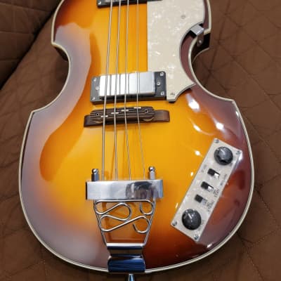 Jay Turser JTB-2B-VS Series Semi-Hollow Violin Shaped Body Maple Neck 4-String Electric Bass Guitar image 14