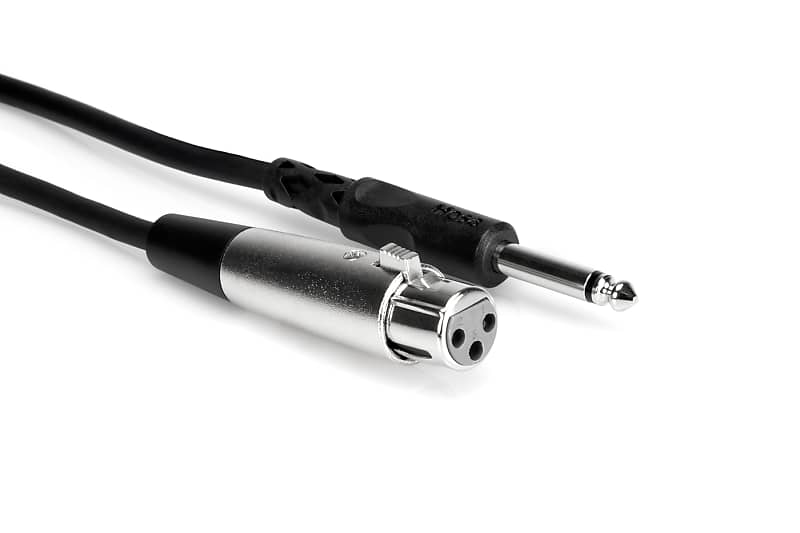 Hosa 5 ft XLR Female to 1/4" Mono Male Adapter Audio Cable Unbalanced 3-Pin NEW image 1